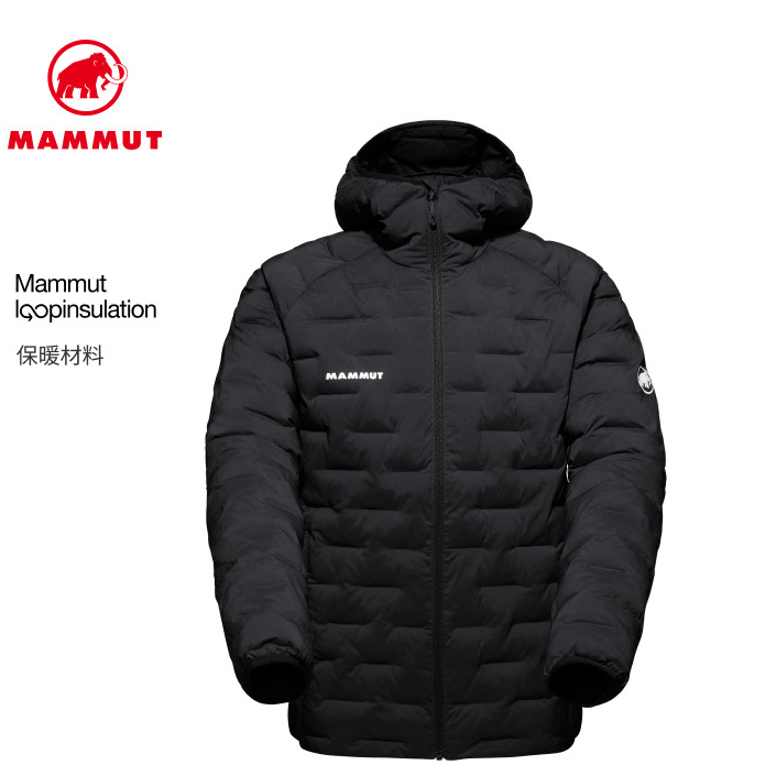 MAMMUT猛犸象Sender IN男士户外防泼水防风保暖连帽棉服