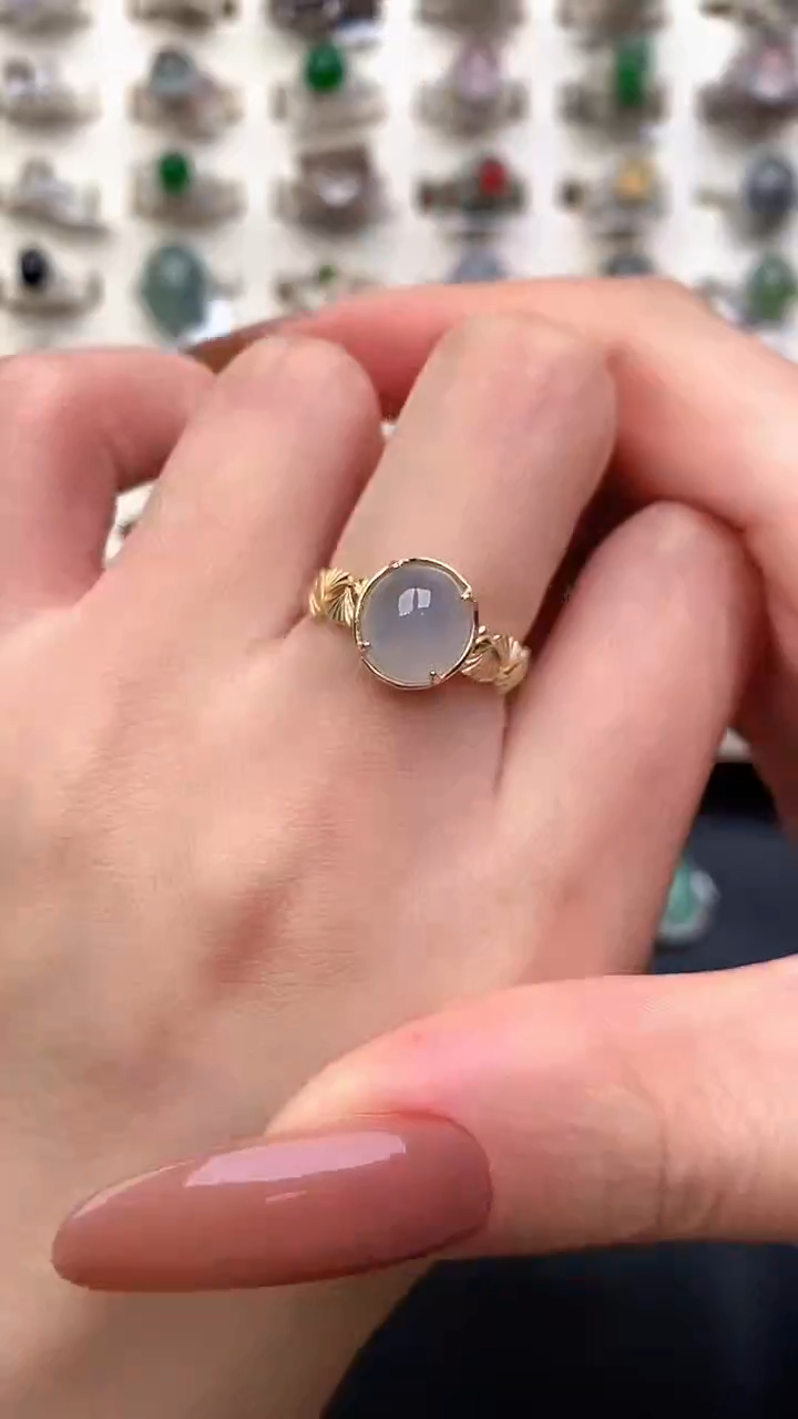 银S925镶嵌戒指翡翠....