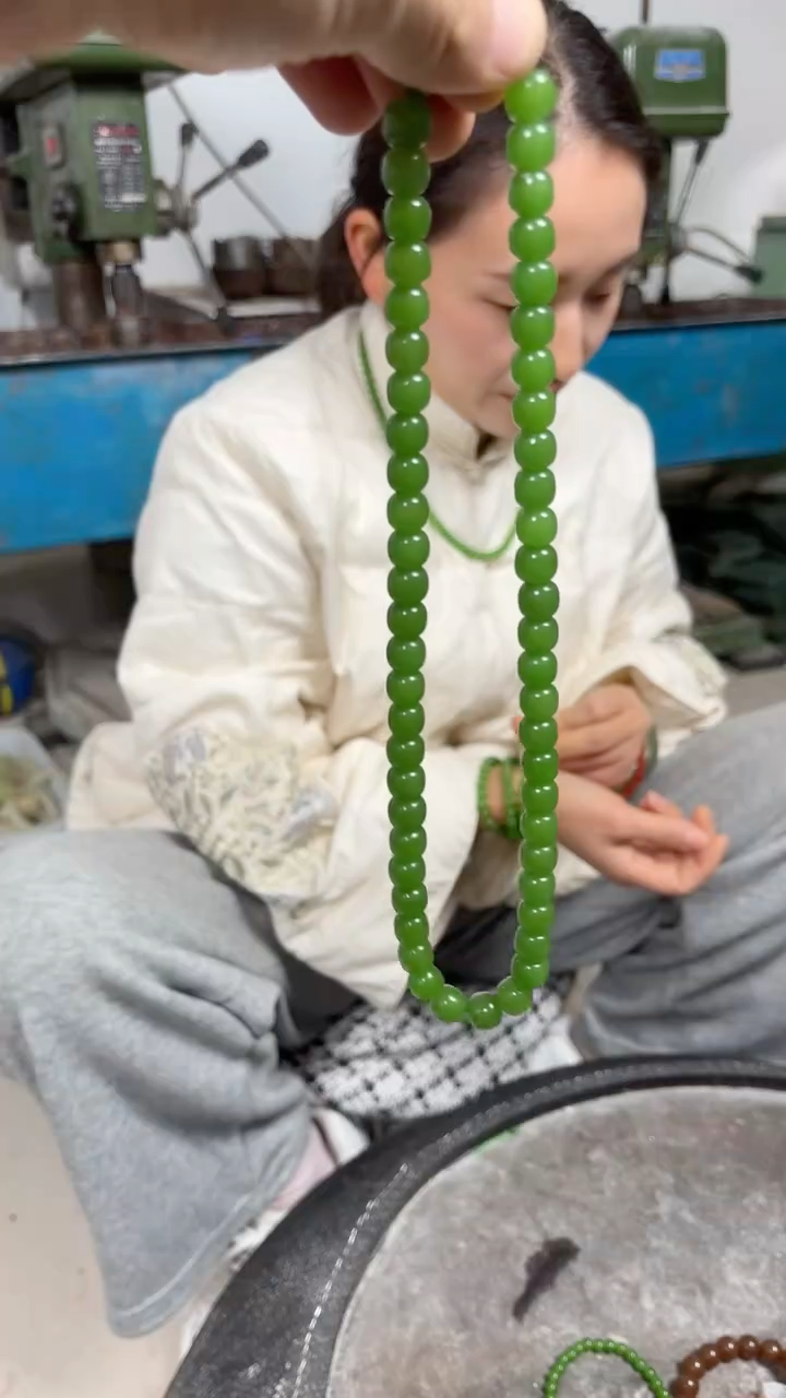 卡10苹果绿老型珠妈妈链