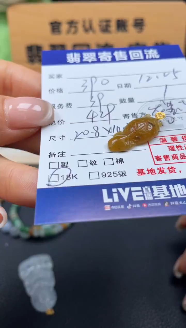 颈饰18K金镶嵌翡翠10152554