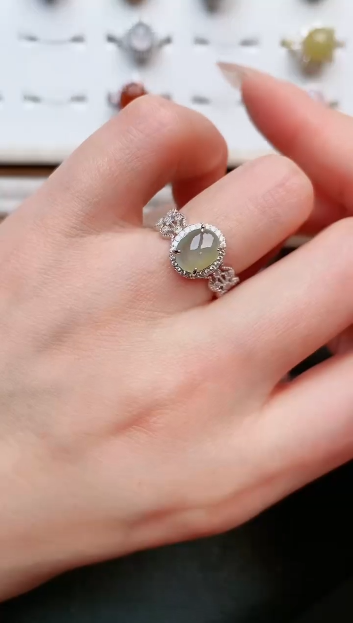 【闪购商品】翡翠戒指银S925镶嵌.....