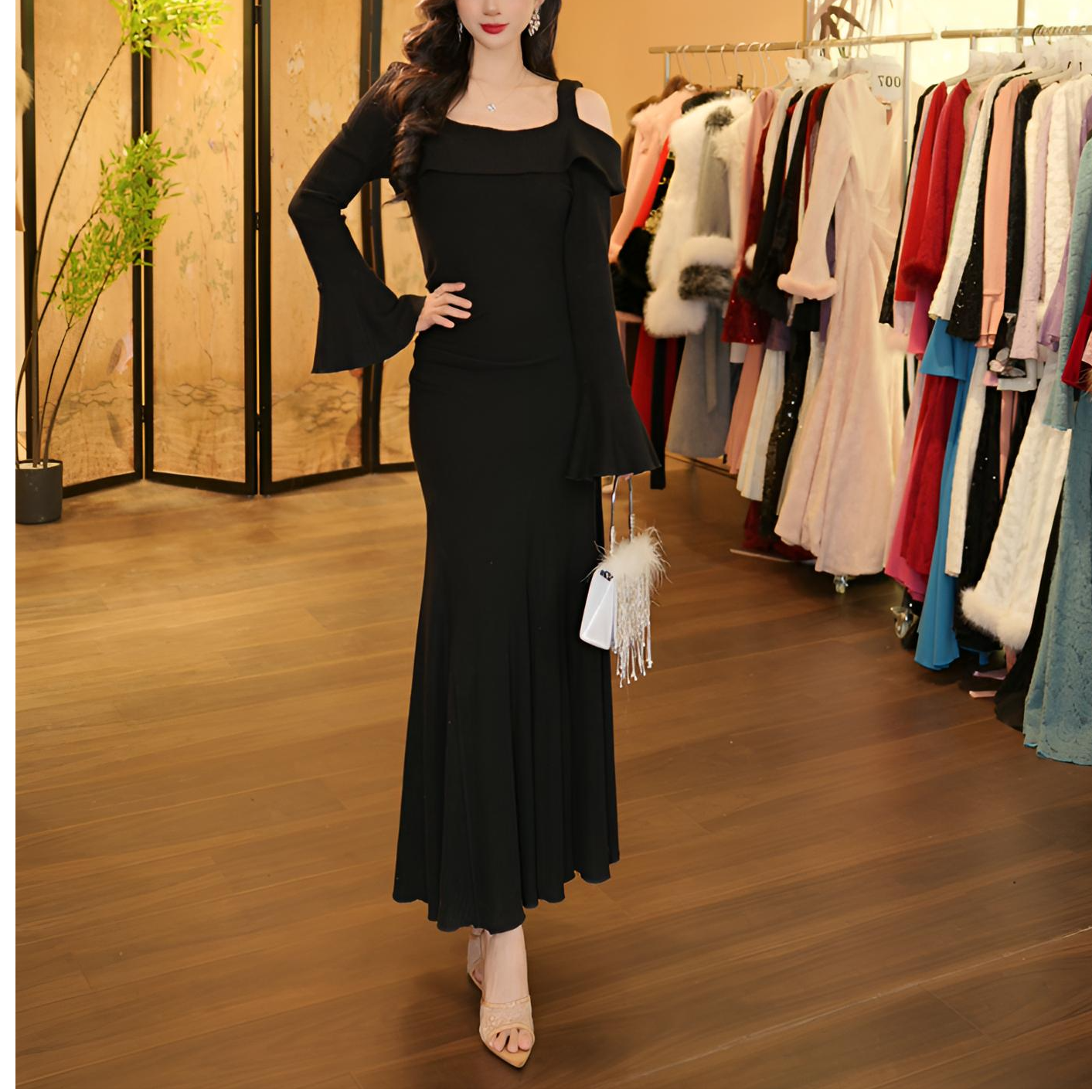 3店【温迪专属】浓情黑巧-697 连衣裙（N396）