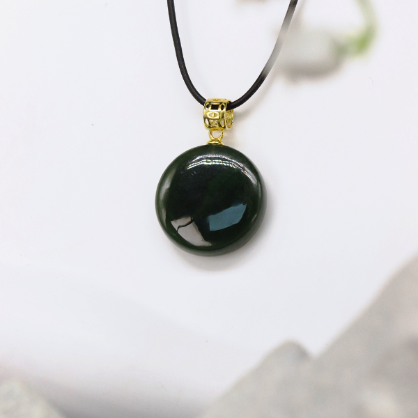 和田玉圆牌吊坠珠宝气质时尚女款素款简约百搭精美女士精致Y502