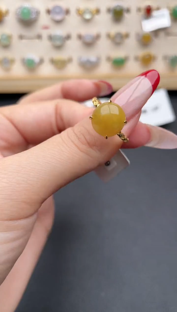 【闪购商品】翡翠戒指银S925镶嵌一物一证一礼盒