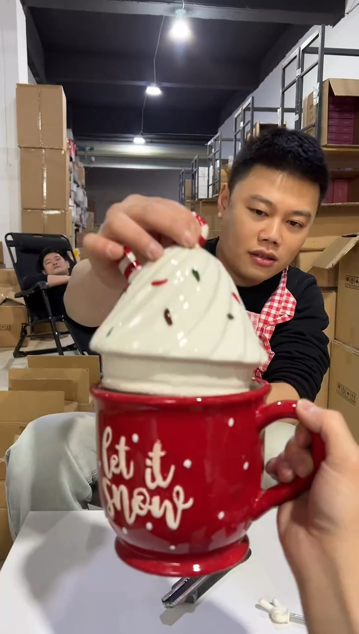 【闪购商品】杯大号圣诞冰淇淋杯罐