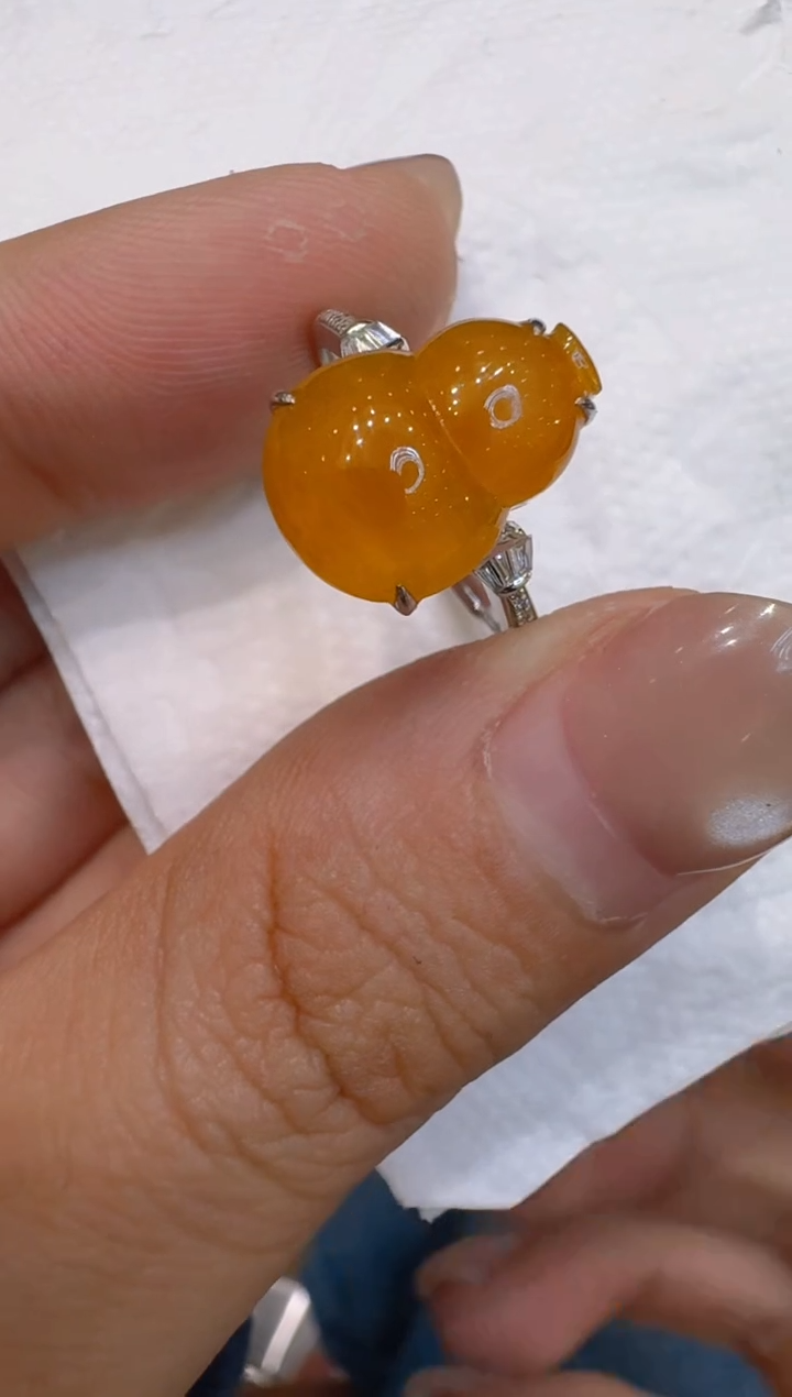 18K金镶嵌戒指翡翠多样性团购发一件