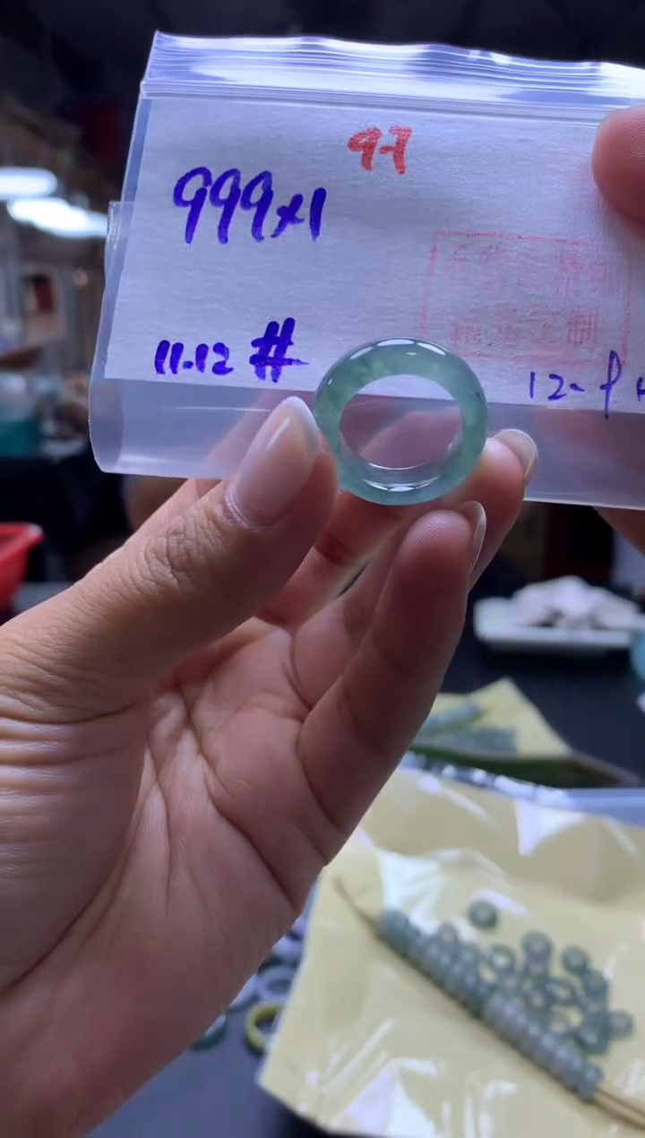 未镶嵌定制翡翠戒圈#999元-毛货需精细抛光