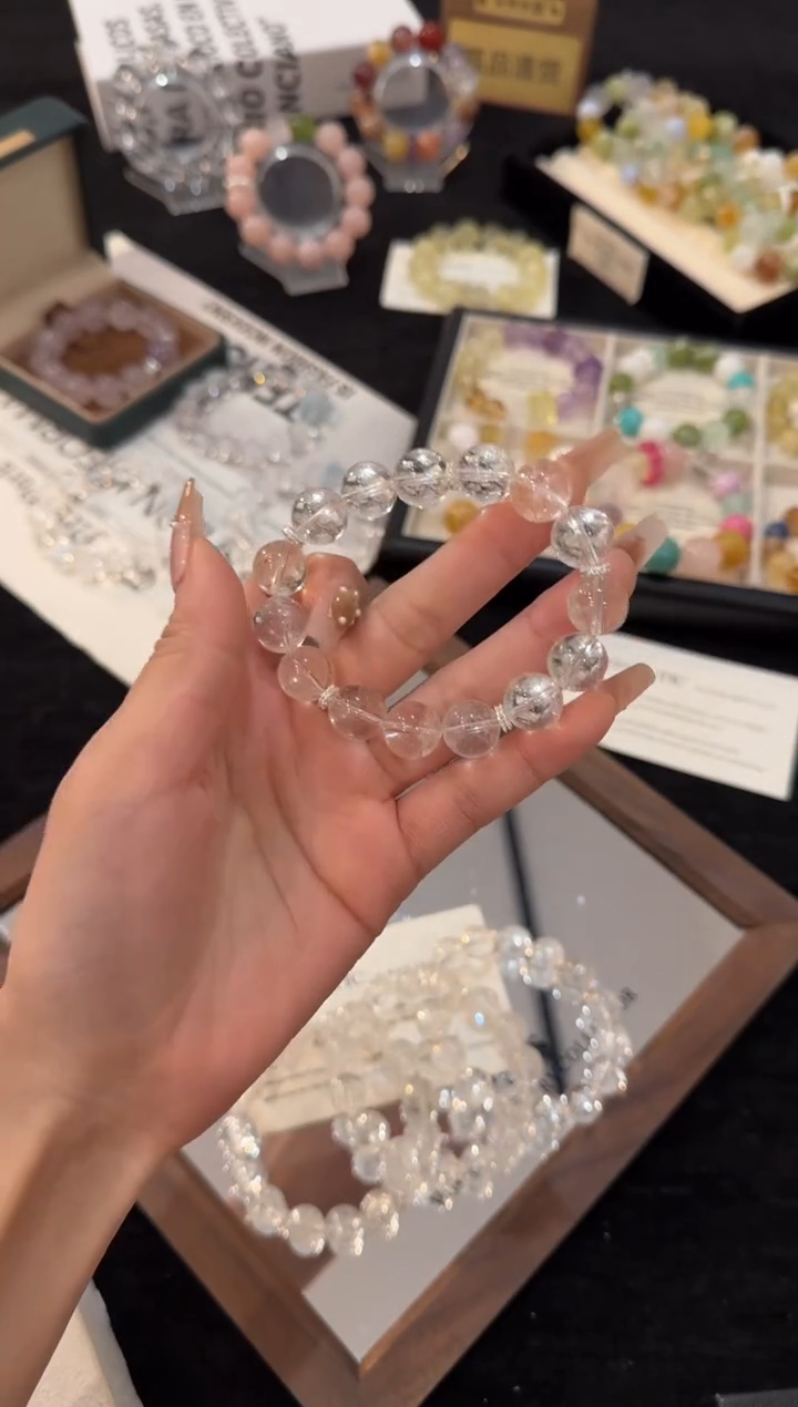 未镶嵌手链水晶白阿赛x3303