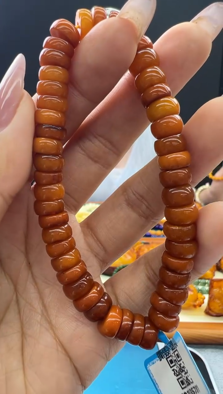 【闪购商品】琥珀手链未镶嵌130秒拍号