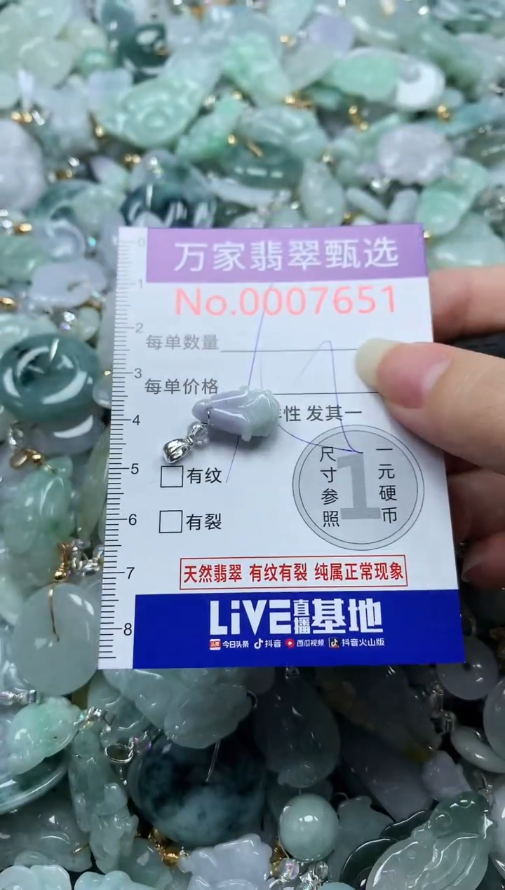 吊坠(不含链)未镶嵌翡翠7651