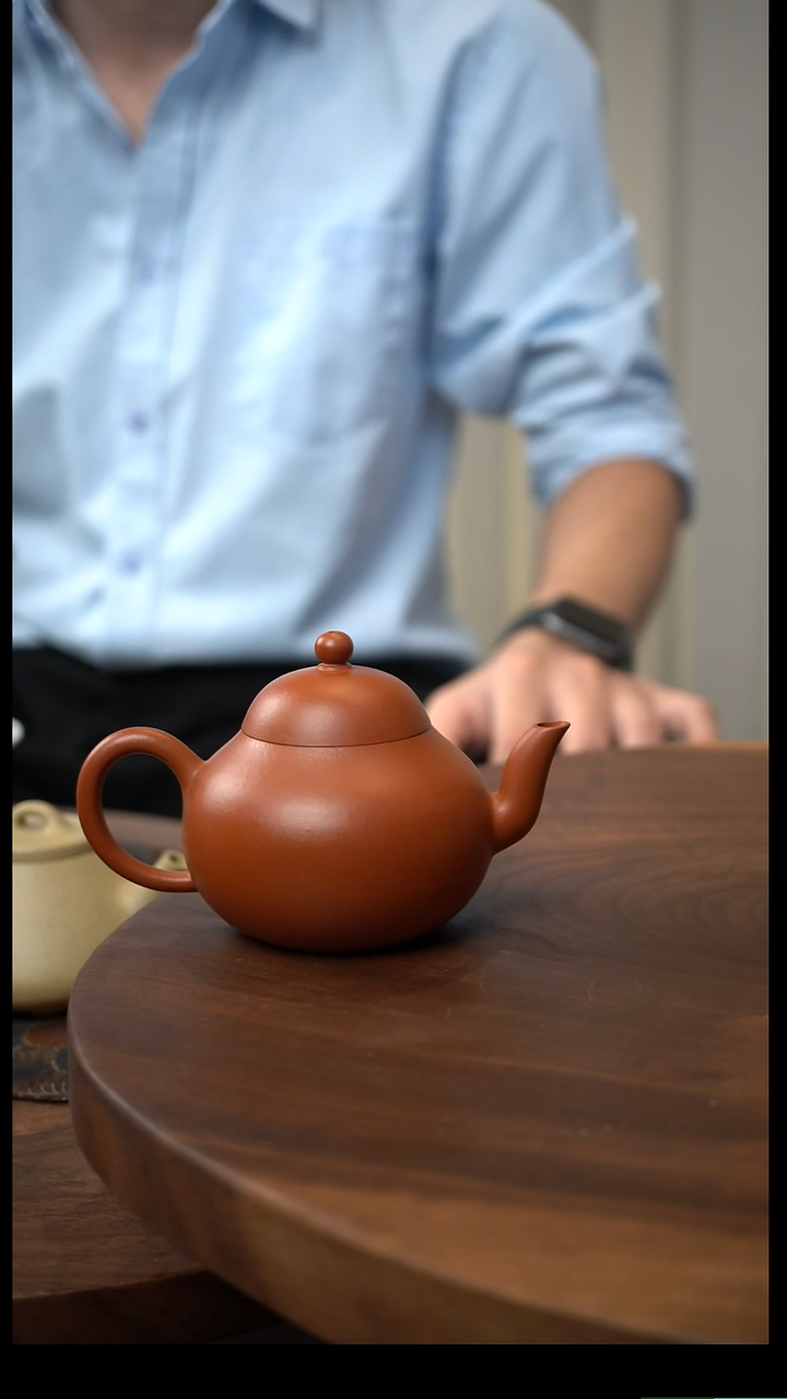 茶壶紫砂全手工高梨形红泥