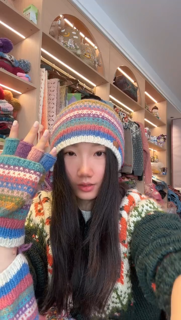 羊毛百羊毛糖果手套