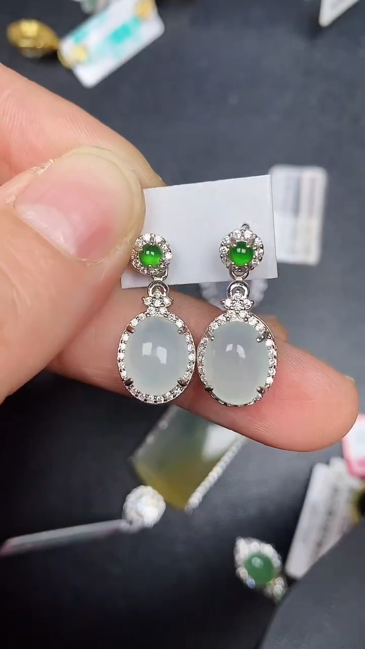 银S925镶嵌戒指翡翠3540