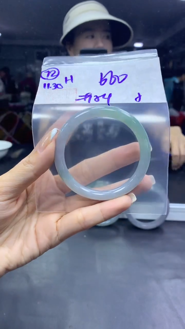 未镶嵌定制翡翠72手镯54纹+660元+拍一发一