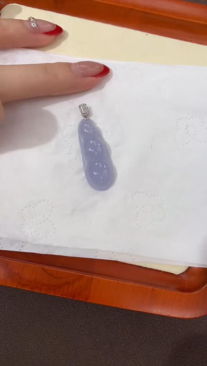 【闪购商品】翡翠颈饰18K金镶嵌天然缅甸a货翡翠