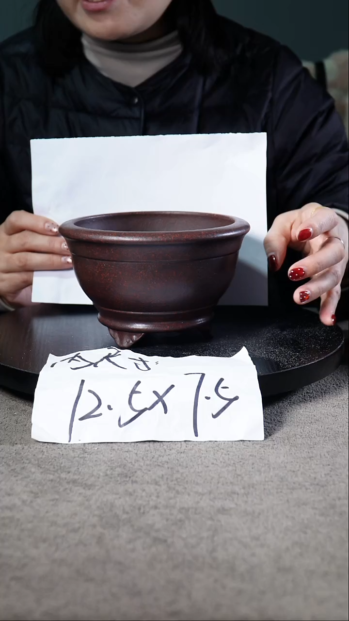 宜兴紫砂花盆小盆