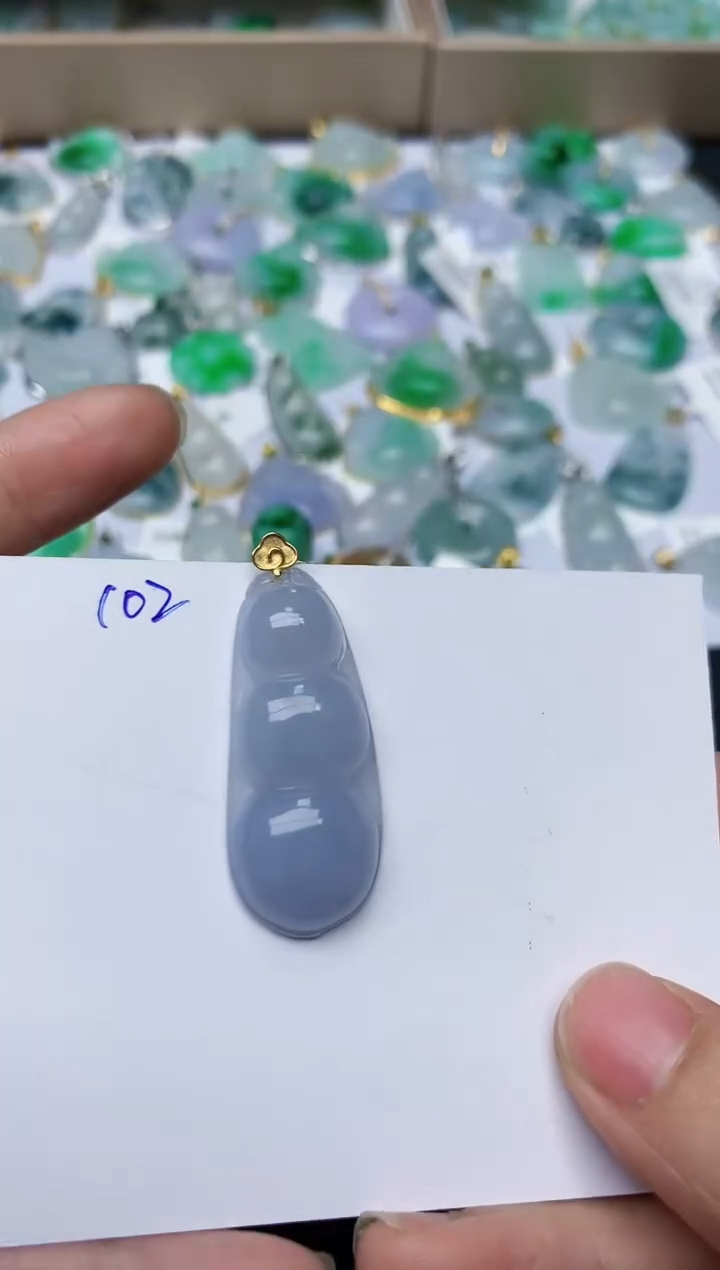 【闪购商品】翡翠颈饰18K金镶嵌天然翡翠A货  