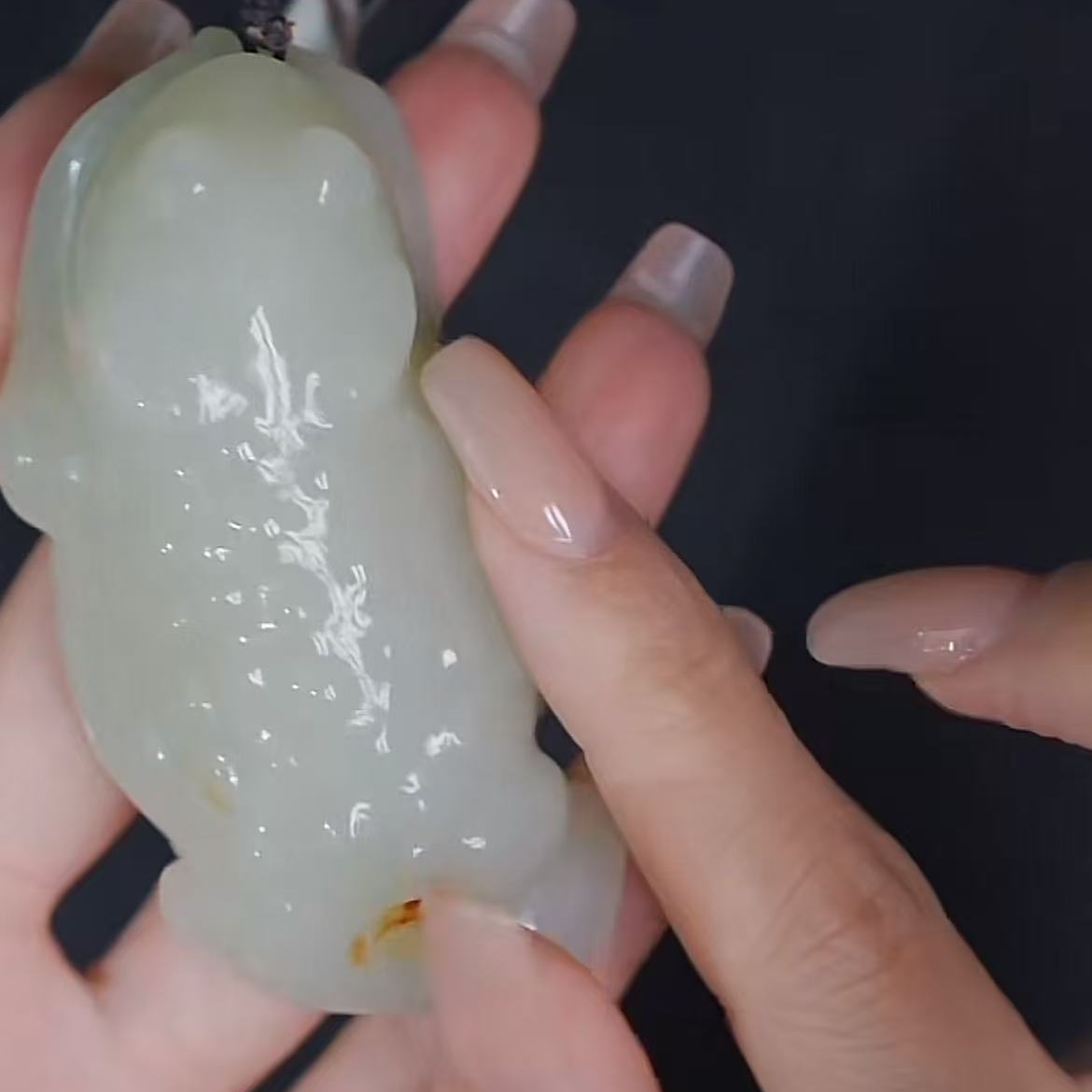 清代和田玉蟾   1