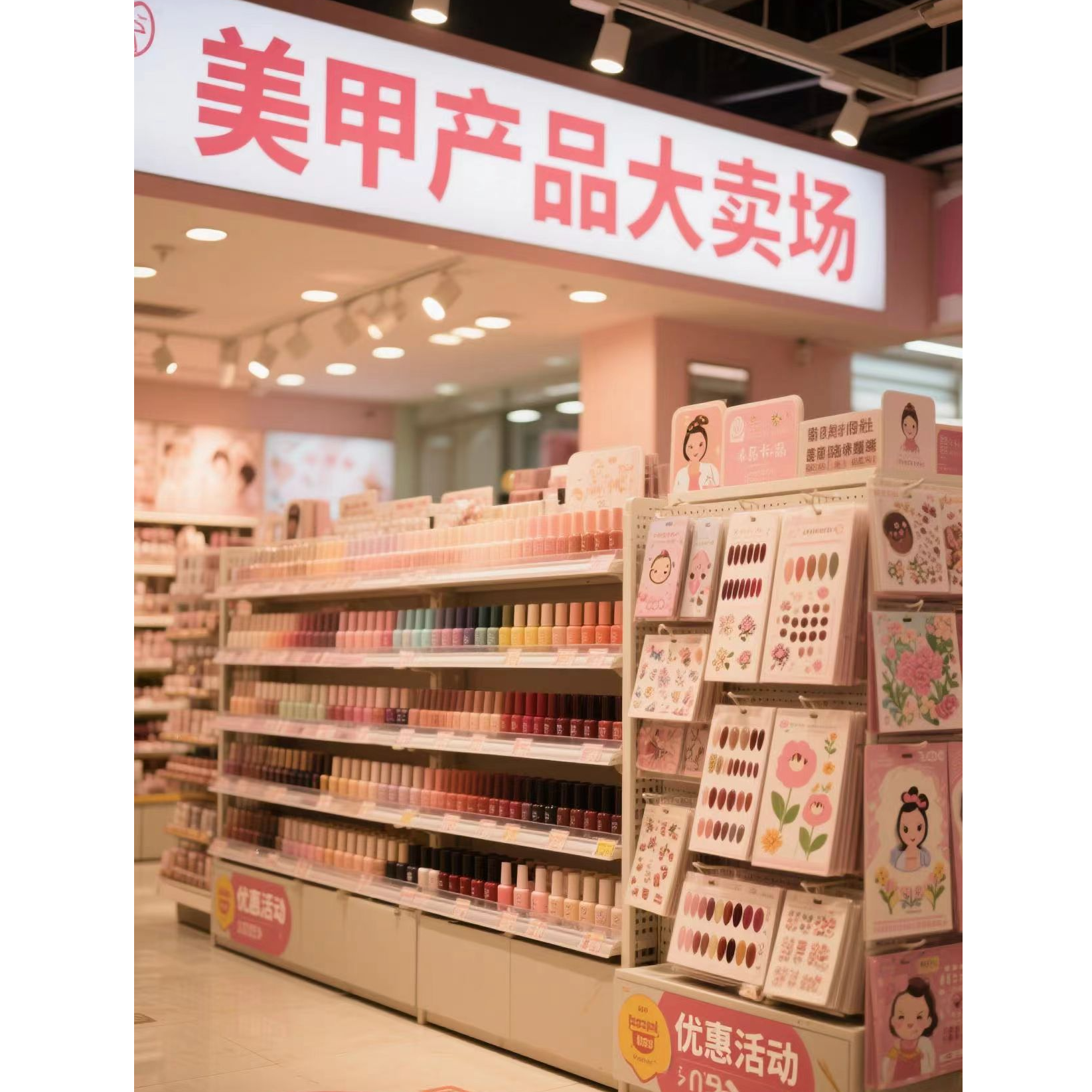 新号开播福利到底，点关注，有福利，美甲美睫产品清仓大甩卖