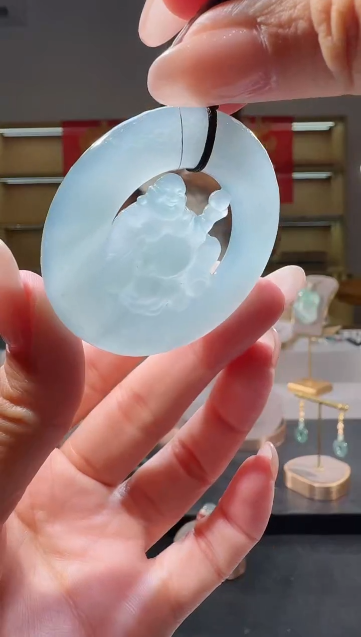 翡翠未镶嵌吊坠(不含链)纯天然A货翡翠佛公（多样性发其一）