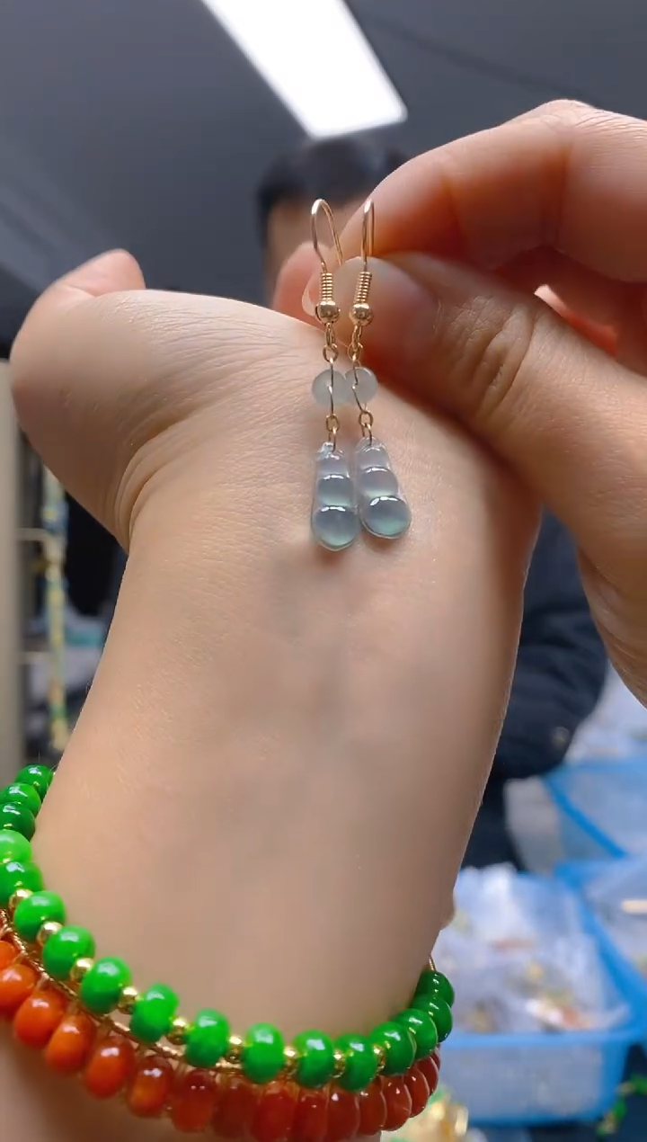 【闪购商品】翡翠耳饰合金0291翡翠耳钩