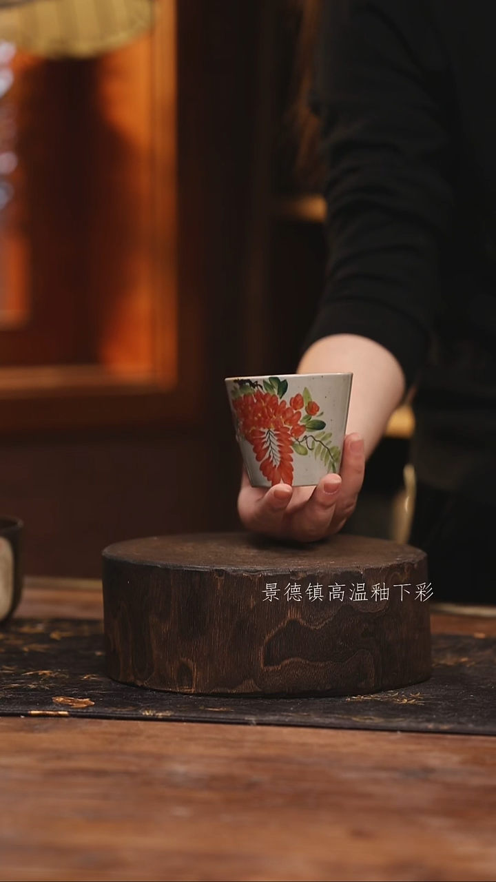 陶瓷景德镇高温釉下手绘陶瓷@L687@
