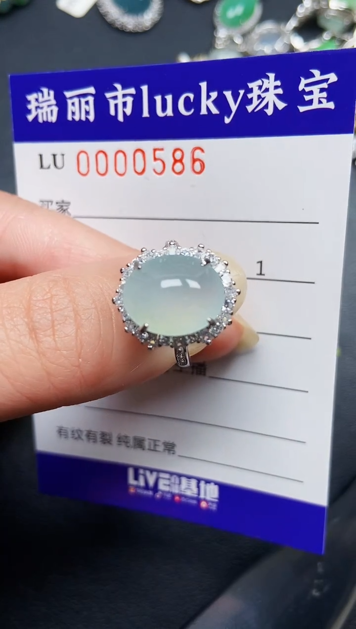 翡翠银S925镶嵌颈饰0586