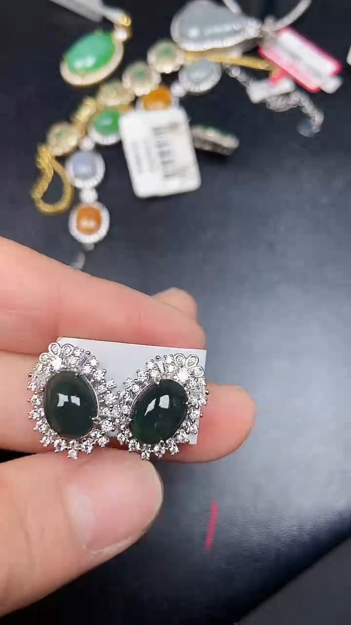 银S925镶嵌戒指翡翠2490