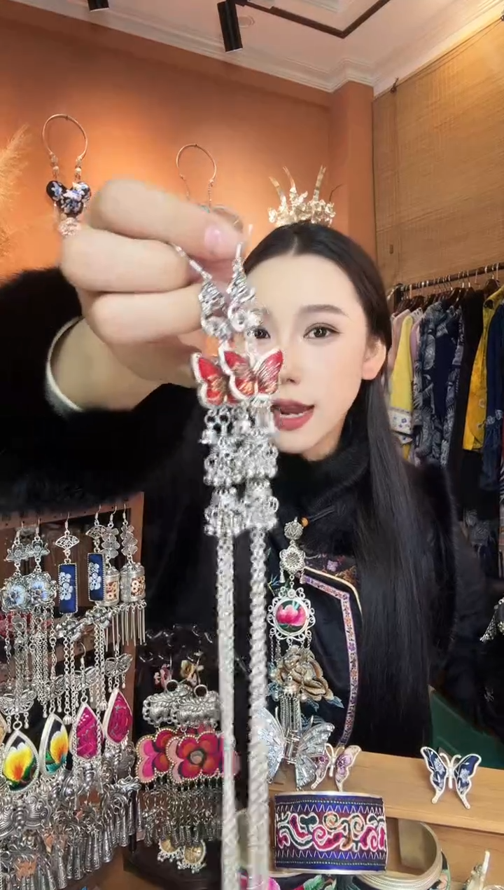 刺绣纯手工民族风耳环