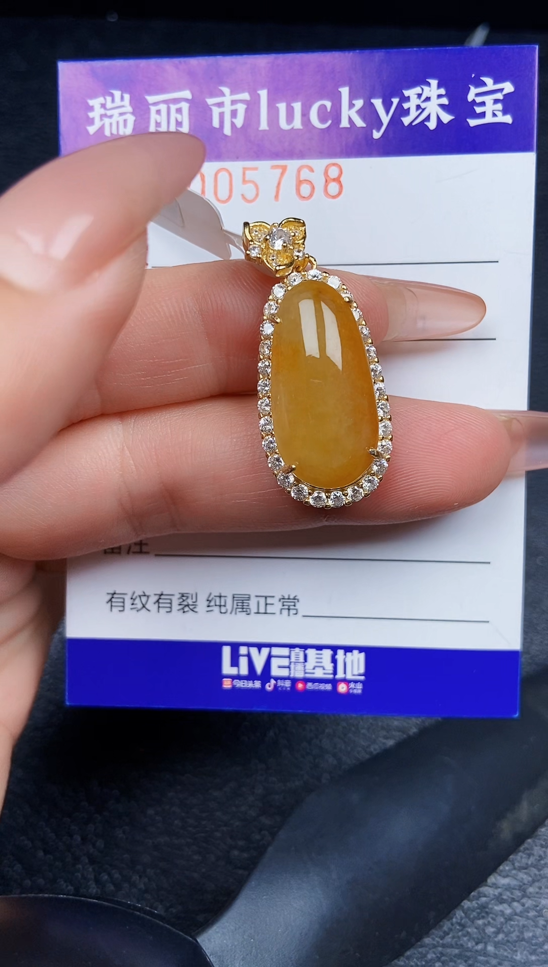 翡翠银S925镶嵌颈饰5768
