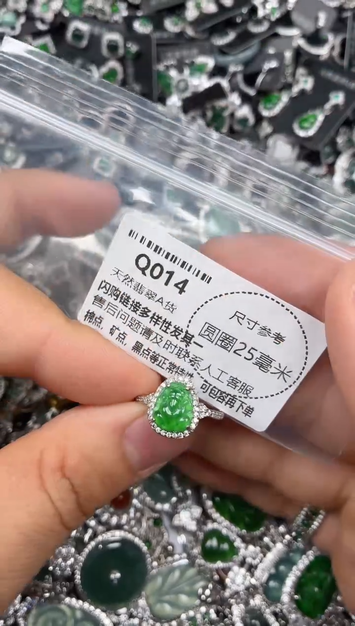 翡翠未镶嵌颈饰Q014戒指