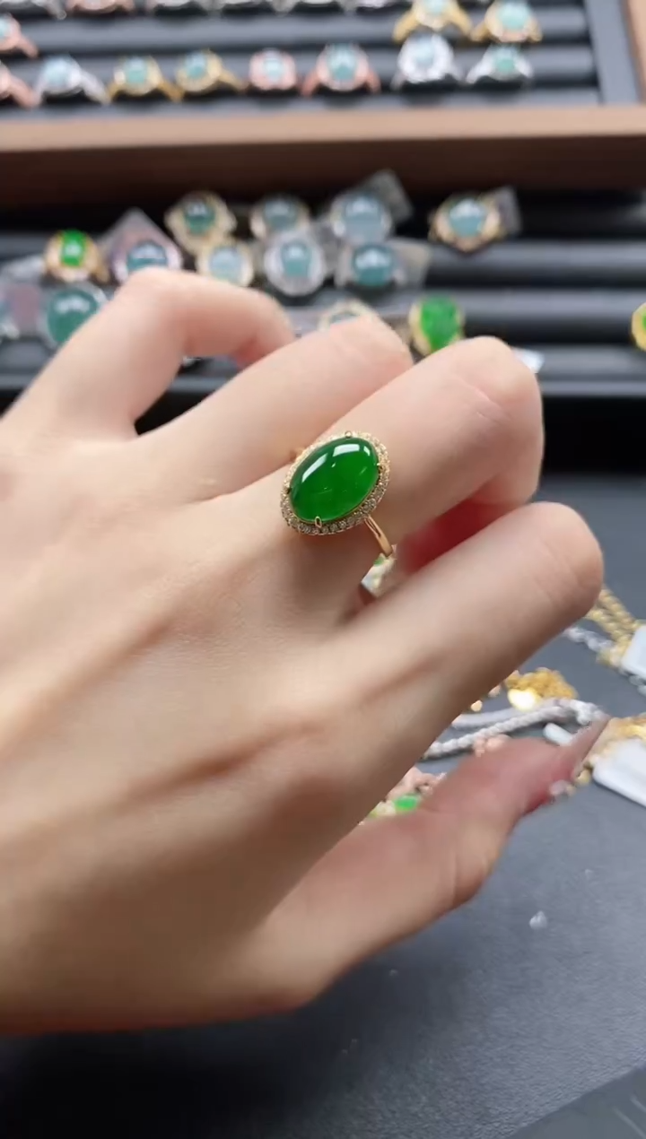 【闪购商品】翡翠戒指银S925镶嵌51151
