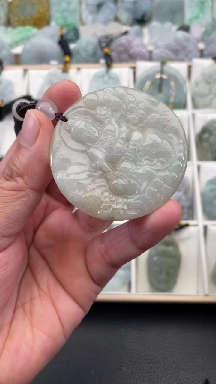 颈饰未镶嵌翡翠天然缅甸翡翠A货28