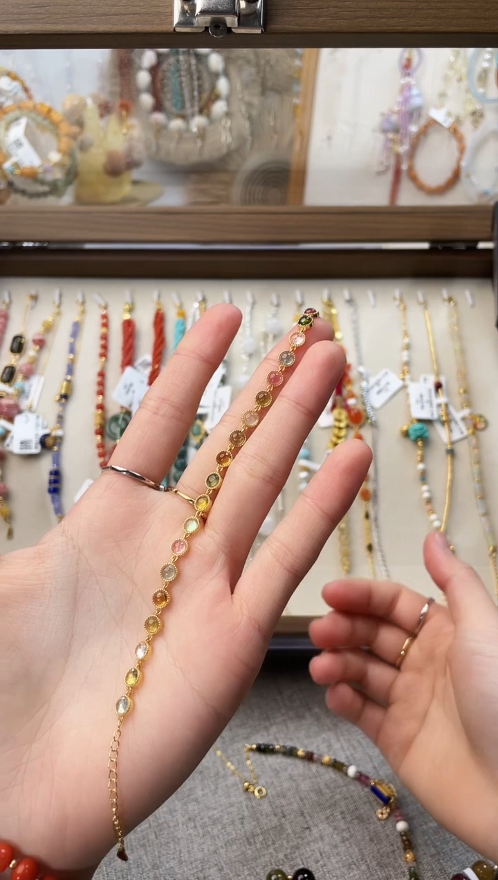 银S925镶嵌手链水晶廿**一赑屃手链（多样性发一）