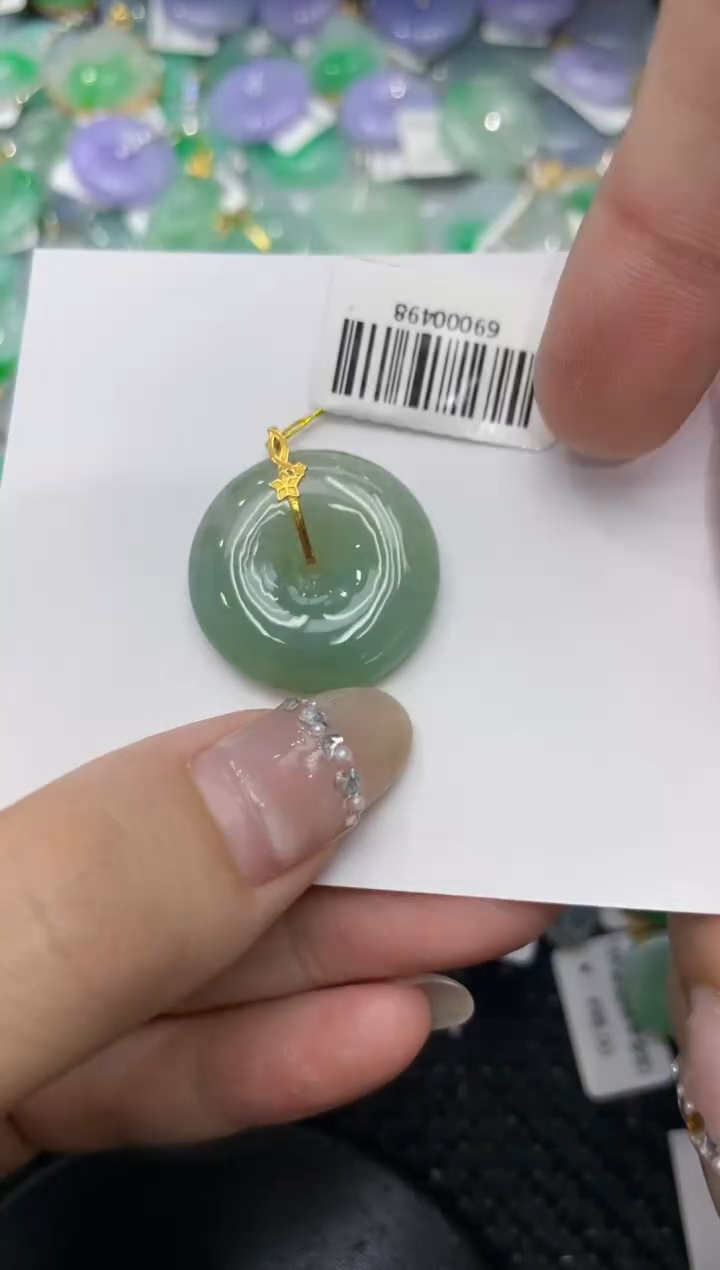 【闪购商品】翡翠颈饰18K金镶嵌222222222