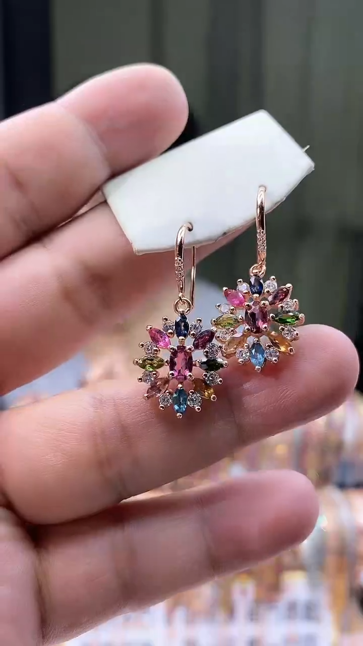 耳钩银S925镶嵌碧玺354354354354354