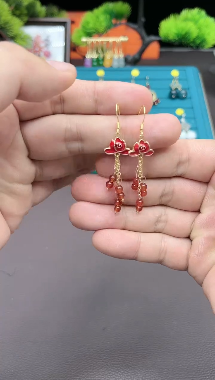 【闪购商品】玛瑙/玉髓耳钉银S925镶嵌705000