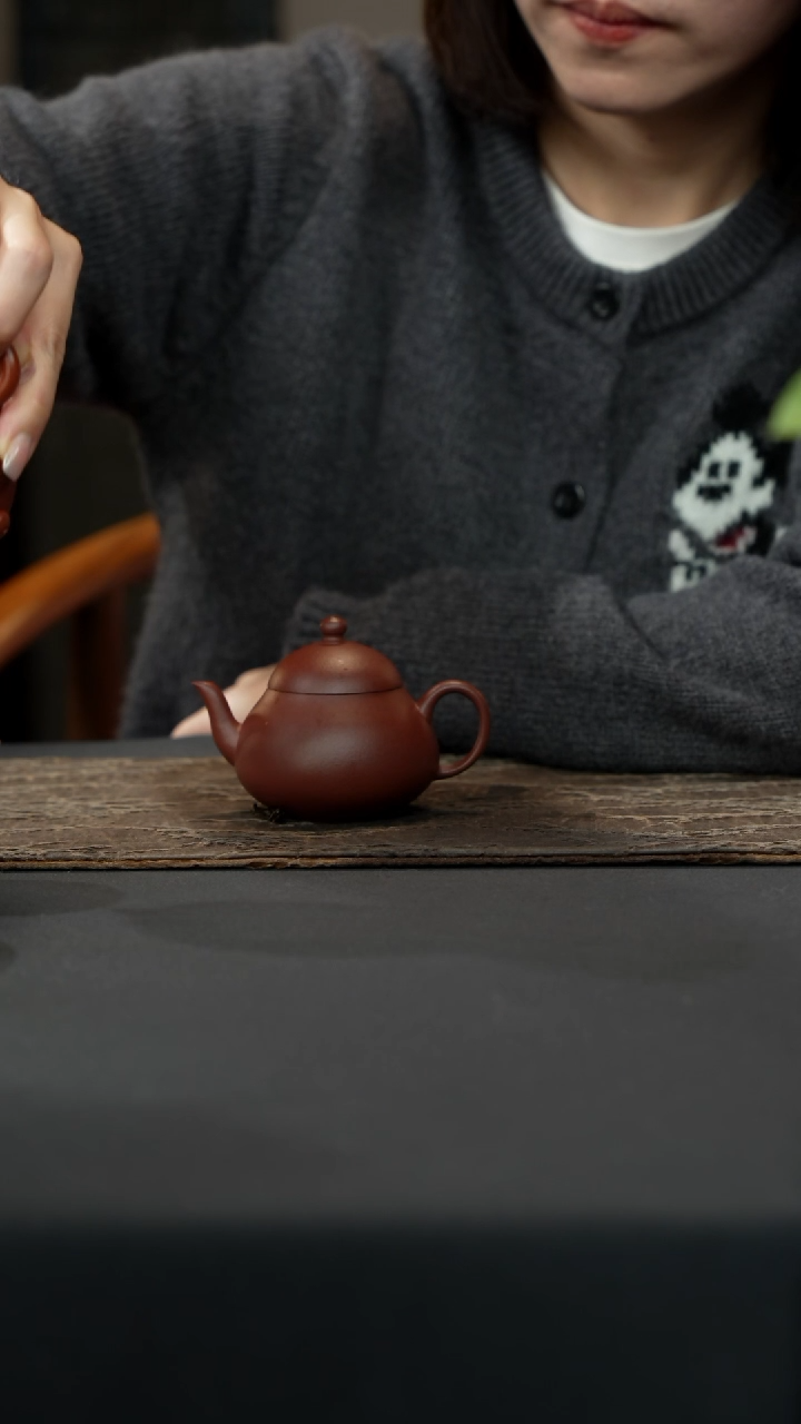 【闪购商品】紫砂茶壶中槽清梨式壶120cc