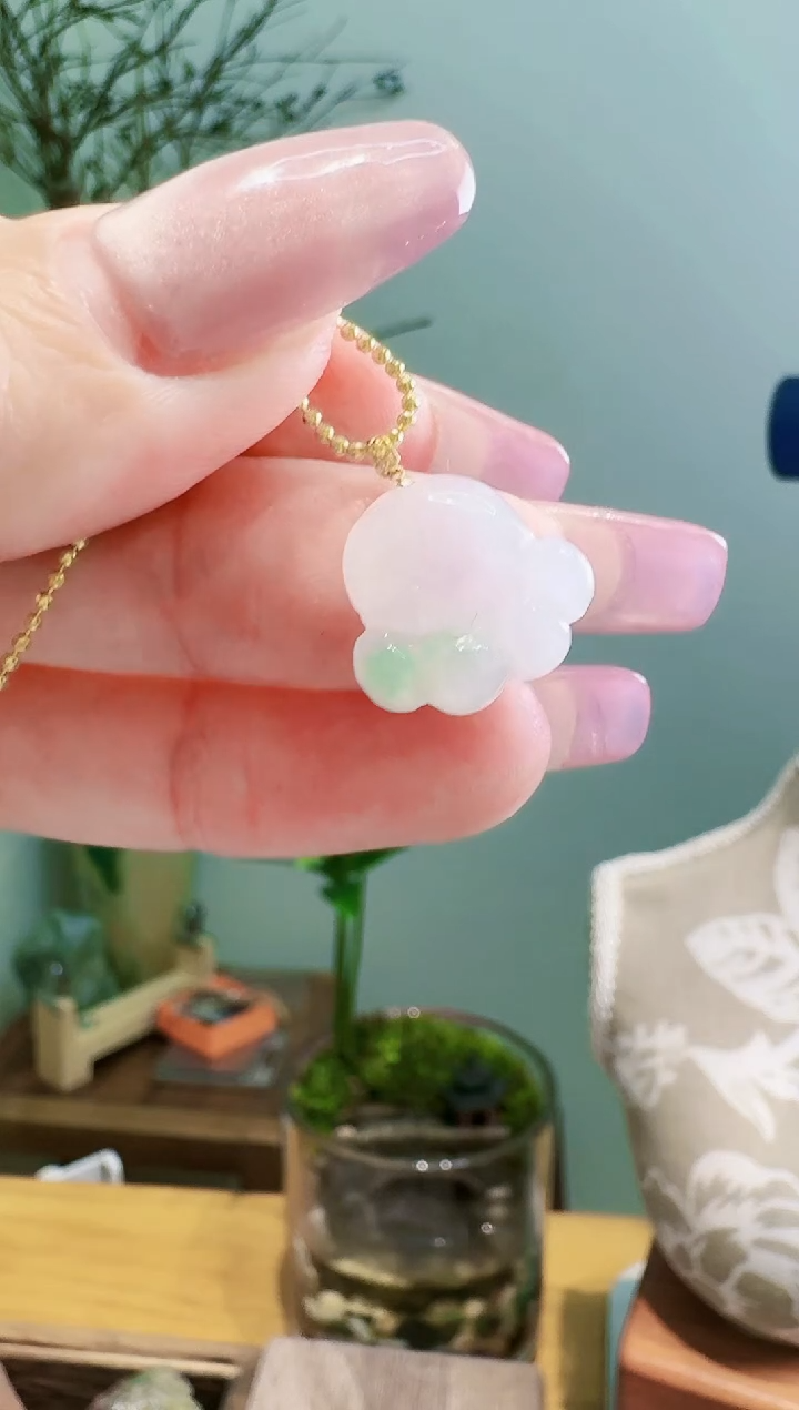 【闪购商品】翡翠颈饰18K金镶嵌087709