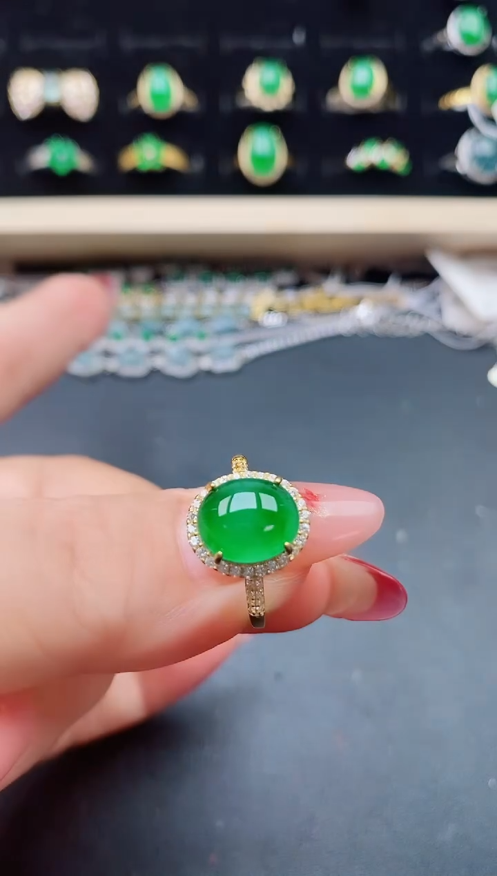 【闪购商品】翡翠戒指银S925镶嵌321321