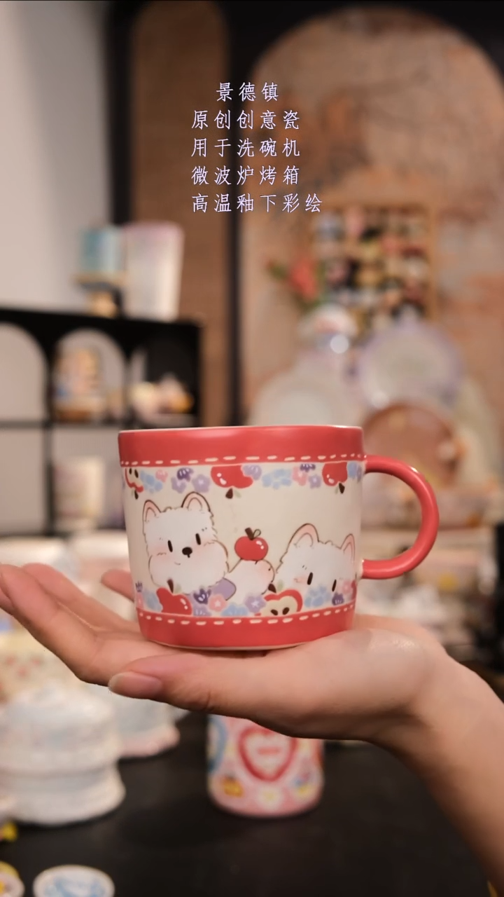 摆件景德镇手工手绘设计师款