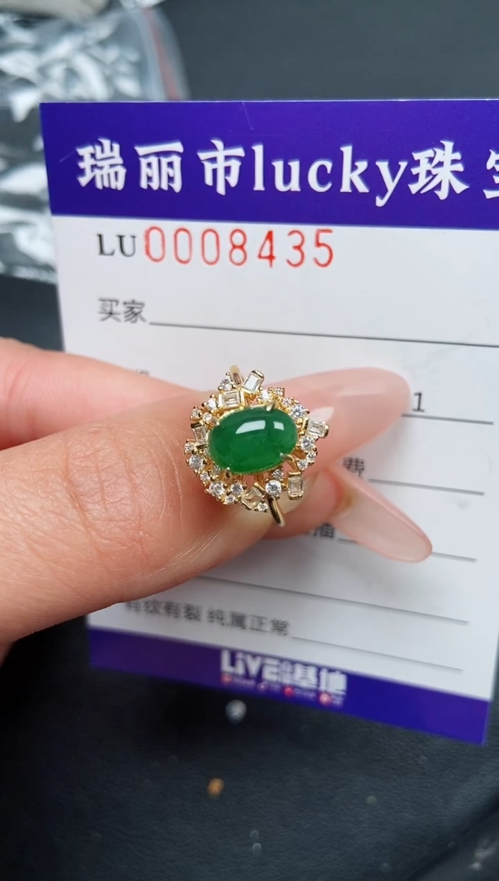 【闪购商品】翡翠颈饰银S925镶嵌8435