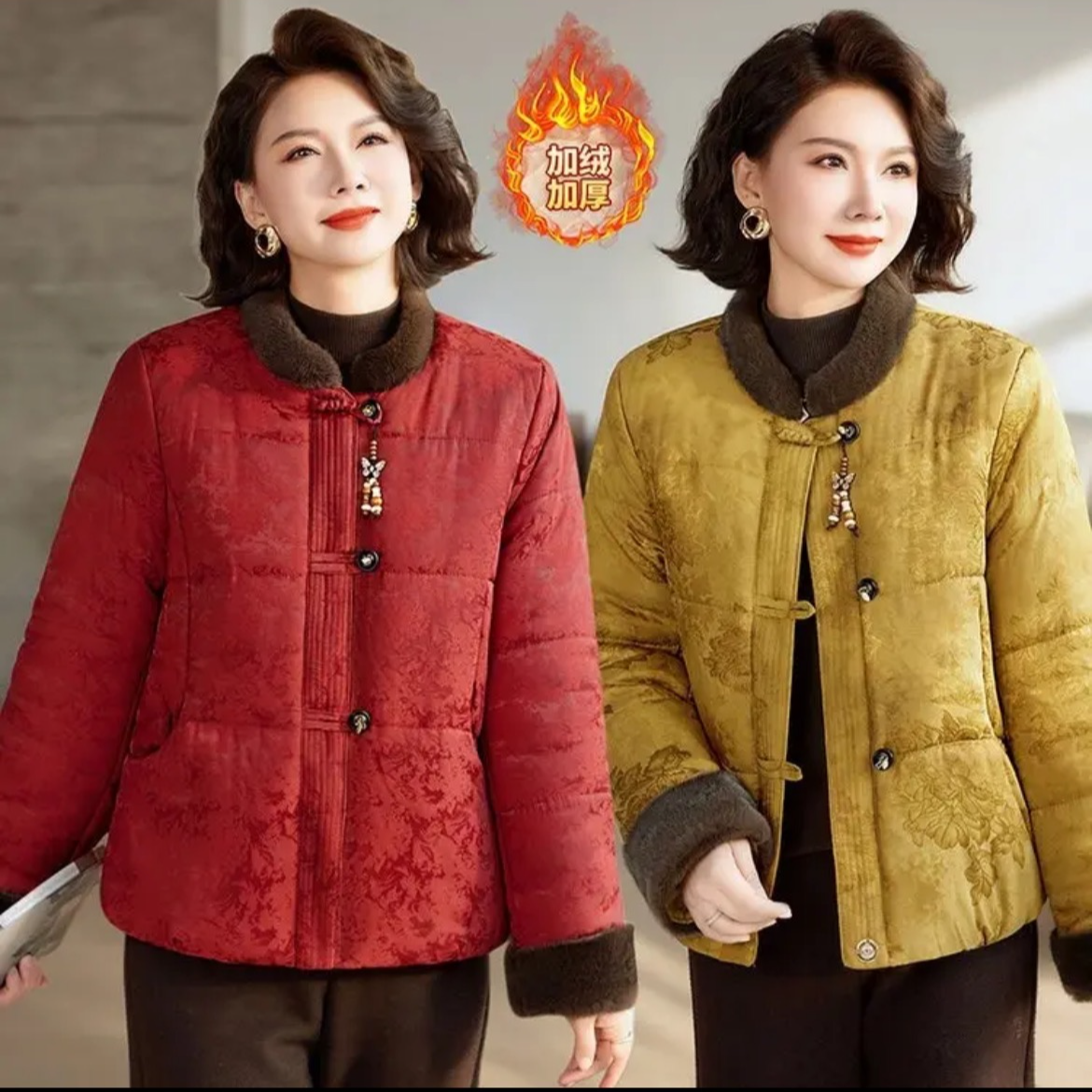 2025冬季新款新中式厚款时尚羽绒服保暖洋气短款中国风