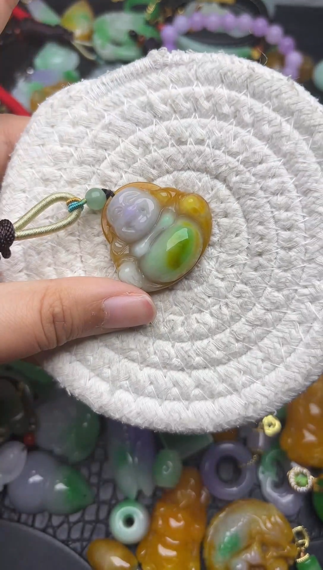 颈饰未镶嵌翡翠缅甸翡翠吊坠