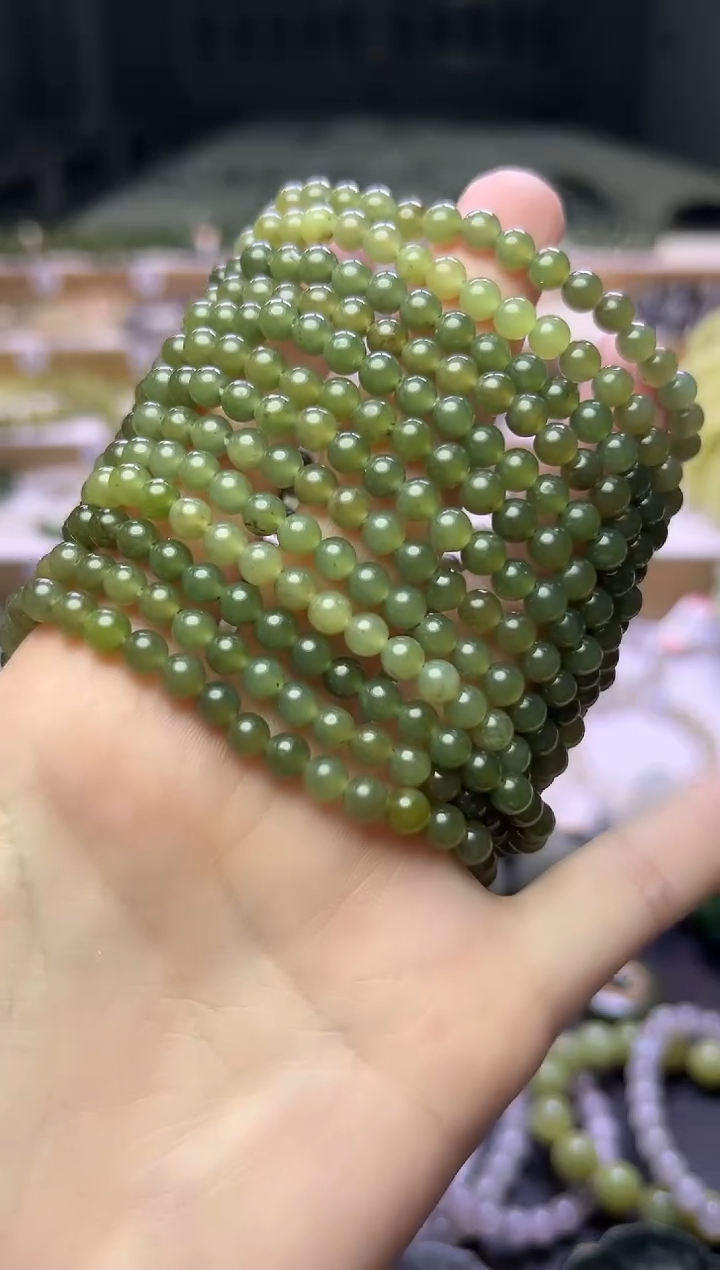 手串未镶嵌和田玉9号链接卡5mm多样性发一（先拍先挑）