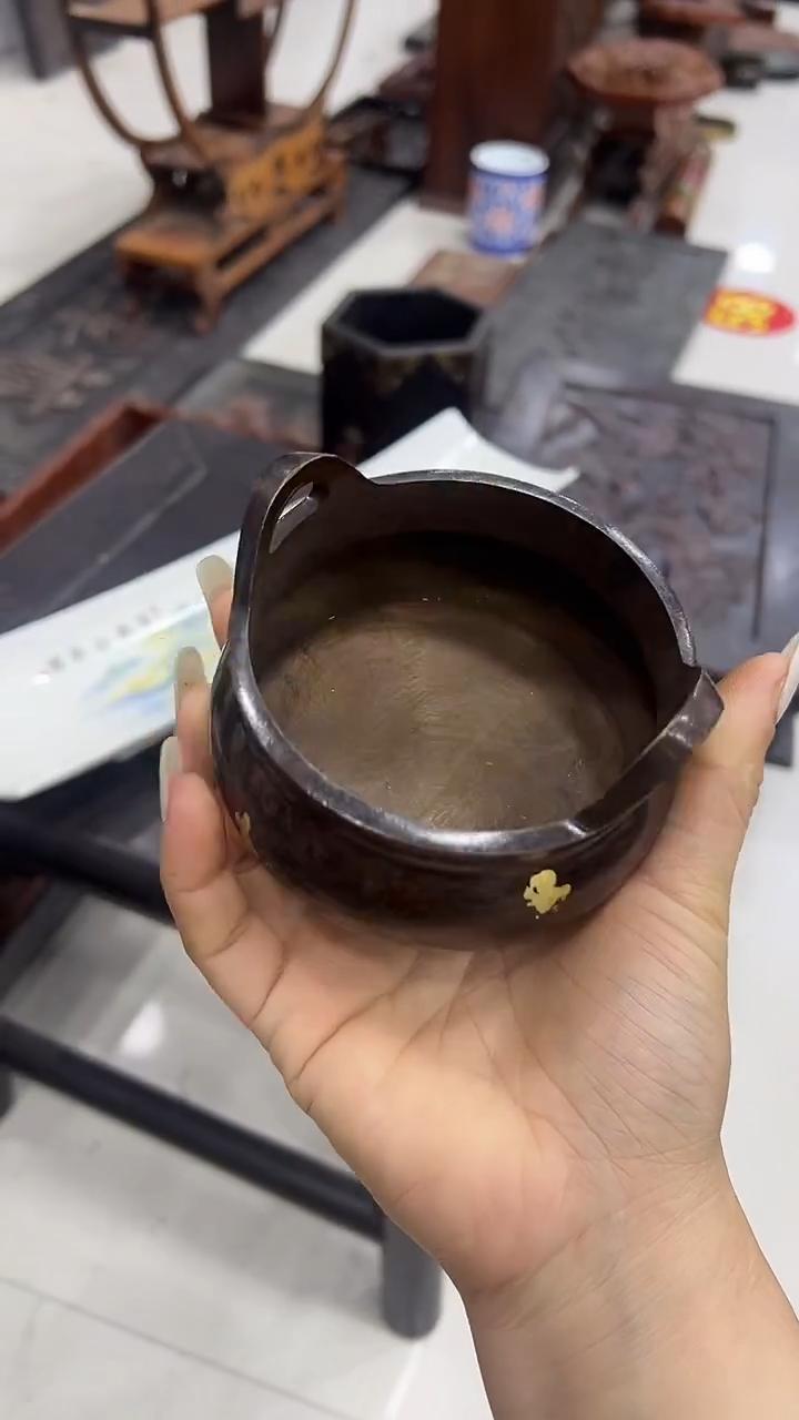 金属沐头淘摆件  香炉件