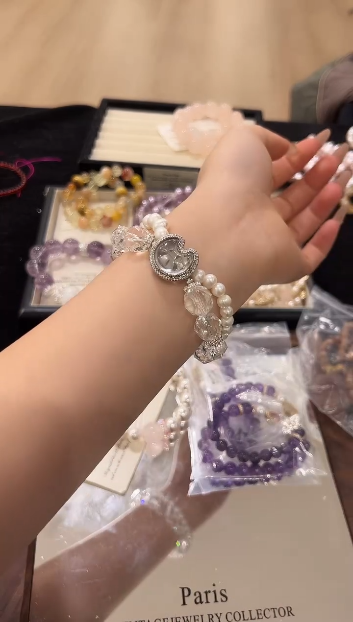 未镶嵌手链水晶双圈设计款手串