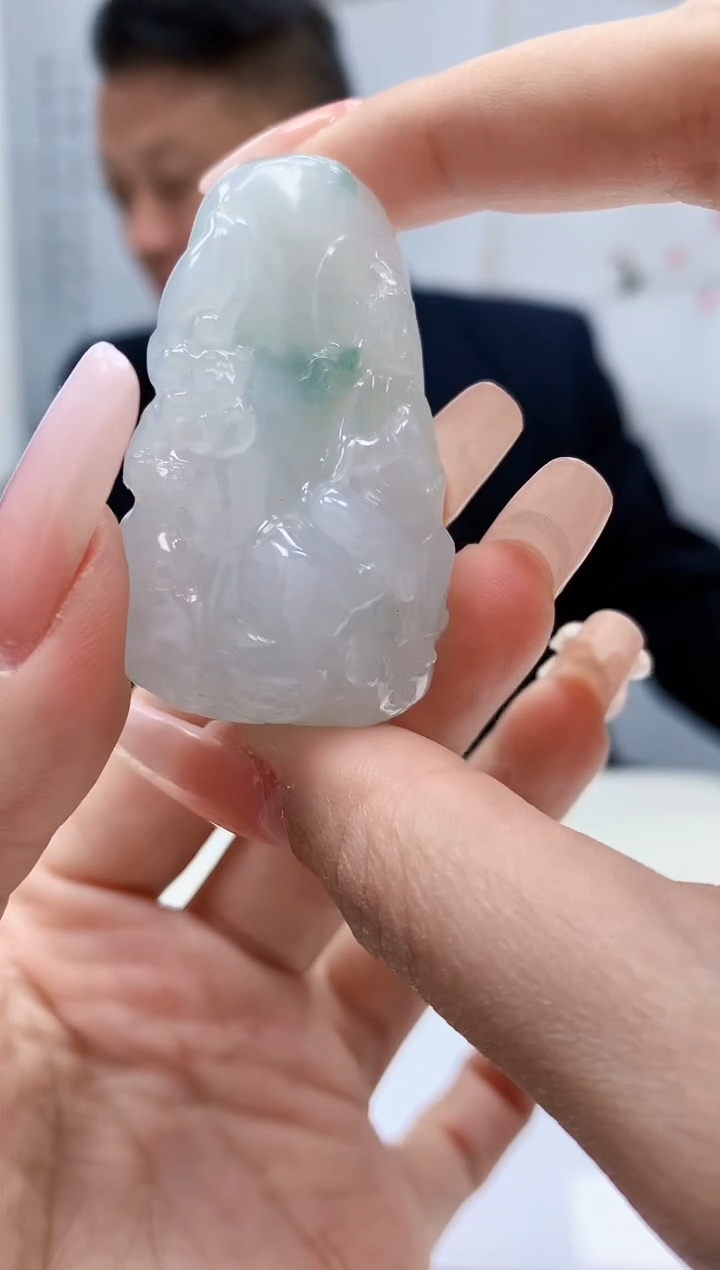 【闪购商品】定制翡翠未镶嵌4969lr-毛货挂件45