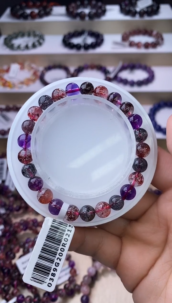 【闪购商品】水晶手链未镶嵌黑加仑超七7m+