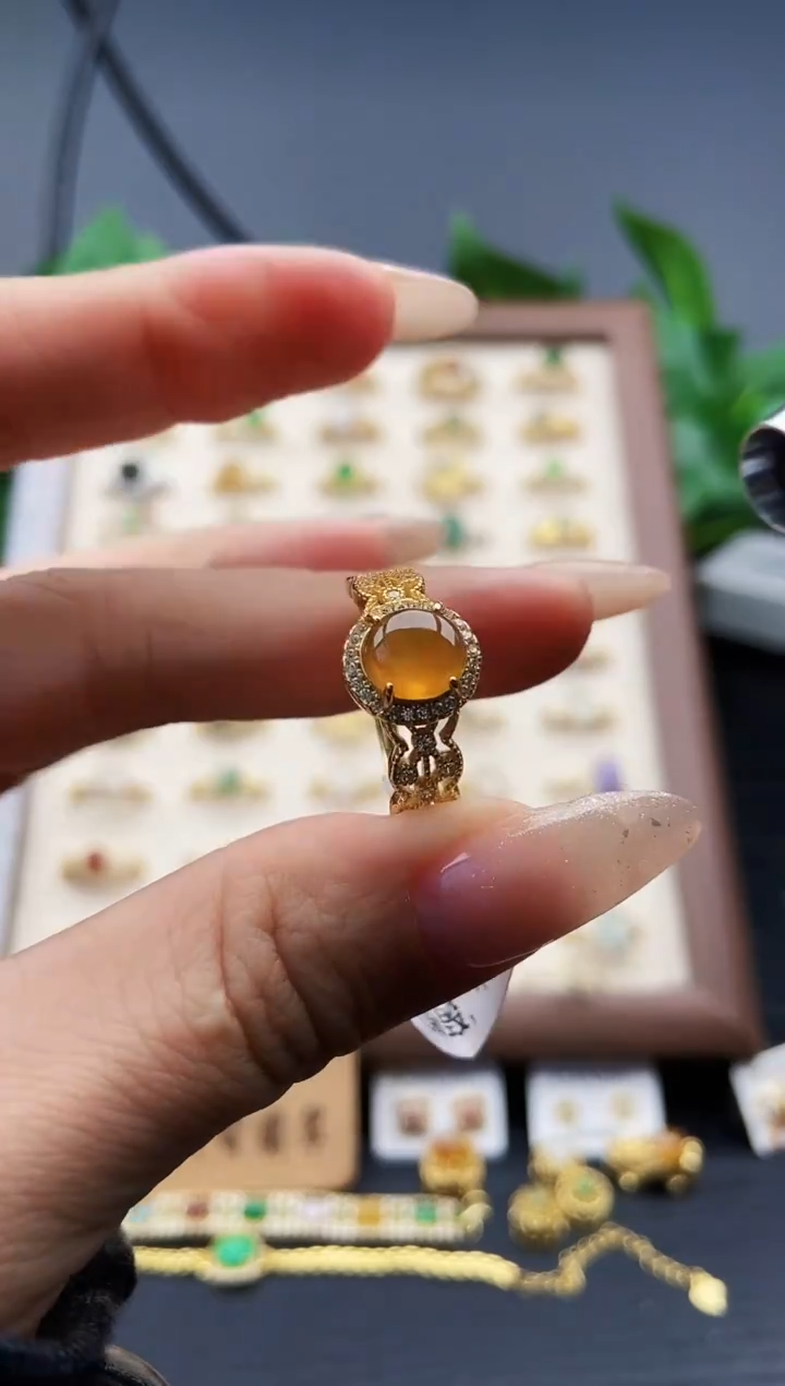 银S925镶嵌戒指翡翠12